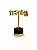 Expositor T3 M para trio de brincos 10 X 8 - Preto com Friso Dourado - Imagem 1
