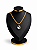 Expositor Pequeno Busto para Corrente 22 x 17 cm - Courvin Premium - Preto com Friso Dourado - Imagem 1