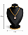 Expositor Pequeno Busto para Corrente 22 x 17 cm - Courvin Premium - Preto com Friso Dourado - Imagem 2
