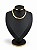 Expositor Grande Busto para Corrente 40 x 28 cm - Courvin Premium - Preto com Friso Dourado - Imagem 1