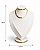 Expositor Grande Busto para Corrente 40 x 28 cm - Courvin Premium - Off White com Friso Dourado - Imagem 2