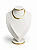 Expositor Grande Busto para Corrente 40 x 28 cm - Courvin Premium - Off White com Friso Dourado - Imagem 1