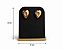 Expositor Pequeno Para Brinco 6 x 8 cm - Courvin Premium - Preto com Friso Dourado - Imagem 2