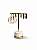 Expositor T3 M para trio de brincos 10 X 8 - Off White com Friso Dourado - Imagem 1