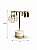 Expositor T3 M para trio de brincos 10 X 8 - Off White com Friso Dourado - Imagem 2