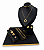 Kit Expositor Bella 5 Peças - Courvin Premium - Preto com Friso Dourado - Imagem 1