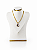 Expositor Médio Busto para Corrente Eloyse 23 x 30 cm - Courvin Premium - Off-White com Friso Dourado - Imagem 1
