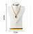 Expositor Médio Busto para Corrente Eloyse 23 x 30 cm - Courvin Premium - Off-White com Friso Dourado - Imagem 7
