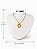 Expositor Médio Busto para Corrente Charlotte 23 x 30 cm - Courvin Premium - Off-White com Friso Dourado - Imagem 2