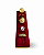 Expositor para 5 Anéis 6 x 15 cm - Suede Premium Marsala com friso dourado - Imagem 1