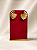 Expositor Médio Para Brinco 6 x 10 cm - Suede Premium Marsala com Friso Dourado - Imagem 2