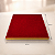 Base Quadrada 28 x 28 cm para Vitrine - Suede Premium Marsala com Friso Dourado - Imagem 2