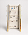Expositor para Berloques 25x13 - Corvin Premium- Off white com Friso Dourado - Imagem 1