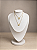 Expositor Sedução Médio Busto para Corrente 28 x 20 cm - Courvin Premium - Off-White liso - Imagem 1