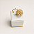Expositor de Alianças 5x5 - Corvin Premium - Off White com Friso Dourado - Imagem 1