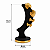 Expositor Meia Lua para Brinco 6 x 15 cm - Courvin Premium - Preto com Friso Dourado - Imagem 2
