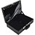 Maleta de Joias Dupla Grande 35 x 23,5 x 9,5 cm - Com Espelho Preto com Preto - Imagem 7