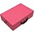 Maleta Dupla Grande Corino Dijon Pink com protetor de correntes em veludo Preto - Imagem 3