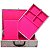 Maleta Dupla Grande Corino Home Sweet protetor de correntes em veludo Pink - Imagem 2