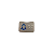 FRONTAL DO BOTAO AK25 BLUE LED - BRAILLE - 24VDC ALARM - Imagem 1