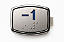 BOTAO AK30 BLUE LED - BRAILLE - 24VDC Nº -1 (BOTÃO -1) - Imagem 1