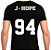 BTS Bantang Boys - Army Preta J-Hope - Camiseta de Kpop - Imagem 1