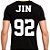 BTS Bantang Boys - Army Preta Jin - Camiseta de Kpop - Imagem 1