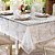 Toalha de Mesa Quadrada de Renda Branca 140x140 cm - PANAMI - Imagem 3
