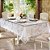 Toalha de Mesa Quadrada de Renda Branca 140x140 cm - PANAMI - Imagem 2