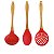 Kit Utensilios de Silicone com Cabo de Madeira - Resistente Altas Temperaturas Talheres Escumadeira Concha Colher - Imagem 1