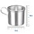 Caneca de Aluminio Polido 370ml Para Agua Cha Cafe Leite Casa Cozinha Inox - PANAMI - Imagem 4