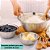 Tigela Bowl Inox 21cm Grande Profissional Uso Culinário - Bacia Saladeira Fruteira Tigela - PANAMI - Imagem 5