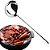 KIT Talheres Inox Premium 32 cm GRANDE Forte e Resistente Concha Colher Escumadeira Fritura Arroz Feijão - Imagem 3