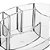 Organizador de Cormeticos Acrilico 18X7X7CM 8 Nichos Organize com Estilo Porta Cosmetics em Acrílico - Imagem 3