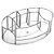 Organizador de Cormeticos Acrilico 18X7X7CM 8 Nichos Organize com Estilo Porta Cosmetics em Acrílico - Imagem 2