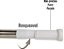 Varão de Cortina Box de Banheiro Cortina Pia e Vitro Haste Extensível Extensor Varao Varios Tamanhos - Imagem 3