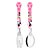 Kit Colher e Garfo Minnie 02 Peças Conjunto Talher Infantil Minie Mine Namorada do Mickey Mikei - Imagem 5