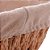 Cesto de Fibra Natural com Forro Tecido 29x20x12cm Retangular Pães e Multiuso Organizador - Imagem 6
