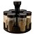 Porta Temperos Giratório 360° com 6 Potes de Vidro Premium de Vidro 85ml Tampa Dosadora Preta Belovidro - Imagem 4
