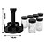 Porta Temperos Giratório 360° com 6 Potes de Vidro Premium de Vidro 85ml Tampa Dosadora Preta Belovidro - Imagem 5