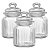 Kit 03 Pote de Vidro 280ml Hermetico Redondo Liso Jogo 3 Potes Temperos Balas em Vidro Tampa Hermética - Imagem 6