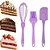 Kit Bolo Cake 03 peças - Espatula Fue Pincel de Silicone Rosa ou Lilas 3 Peças - Práticas de Lavar e No grudam - PANAMI - Imagem 1