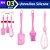Kit Bolo Cake 03 peças - Espatula Fue Pincel de Silicone Rosa ou Lilas 3 Peças - Práticas de Lavar e No grudam - PANAMI - Imagem 2