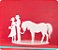 Topo de Bolo Casal e Cavalo em Acrílico Branco - Imagem 8