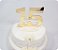 Topo de bolo em acrílico espelhado dourado 15 anos - Imagem 3