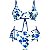 FLORESCER AZUL - TOP VAZADO | BOTTOM HOT PANTS VAZADO - Imagem 1