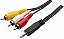 Cabo P2+3RCA 1.8M - Imagem 1