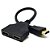 Cabo Adaptador Hdmi Splitter Duplicador 1 Macho Para 2 Fêmea - Imagem 1