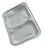 Bandeja Aluminio M2 Divisorias (900ml) c/100 Unidades - Imagem 1