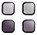 Kit com 4 filtros Telesin CPL, ND8, ND16 e ND32 para GoPro HERO9 Black, HERO10 Black e HERO11 Black - Imagem 1